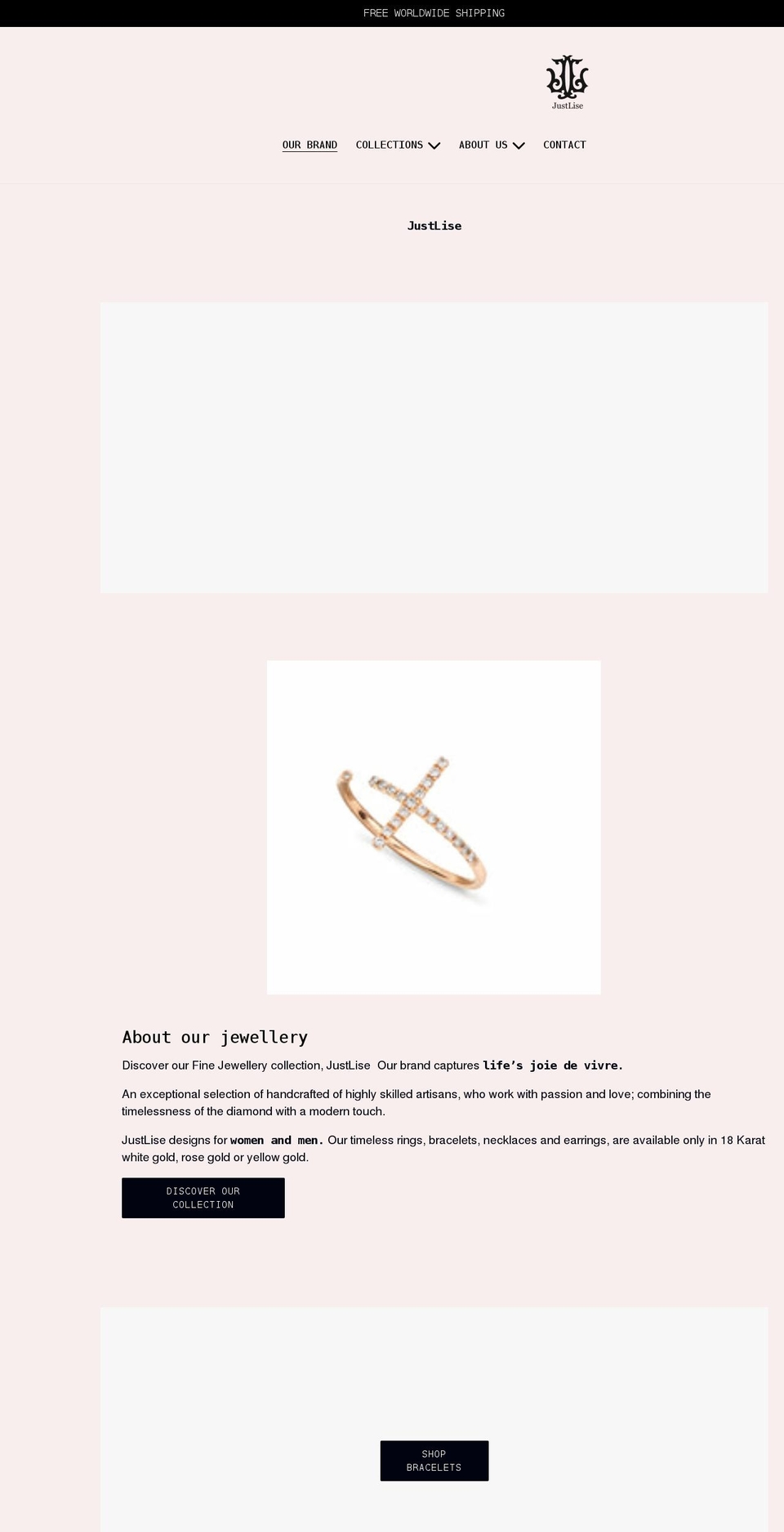 justlise.com shopify website screenshot