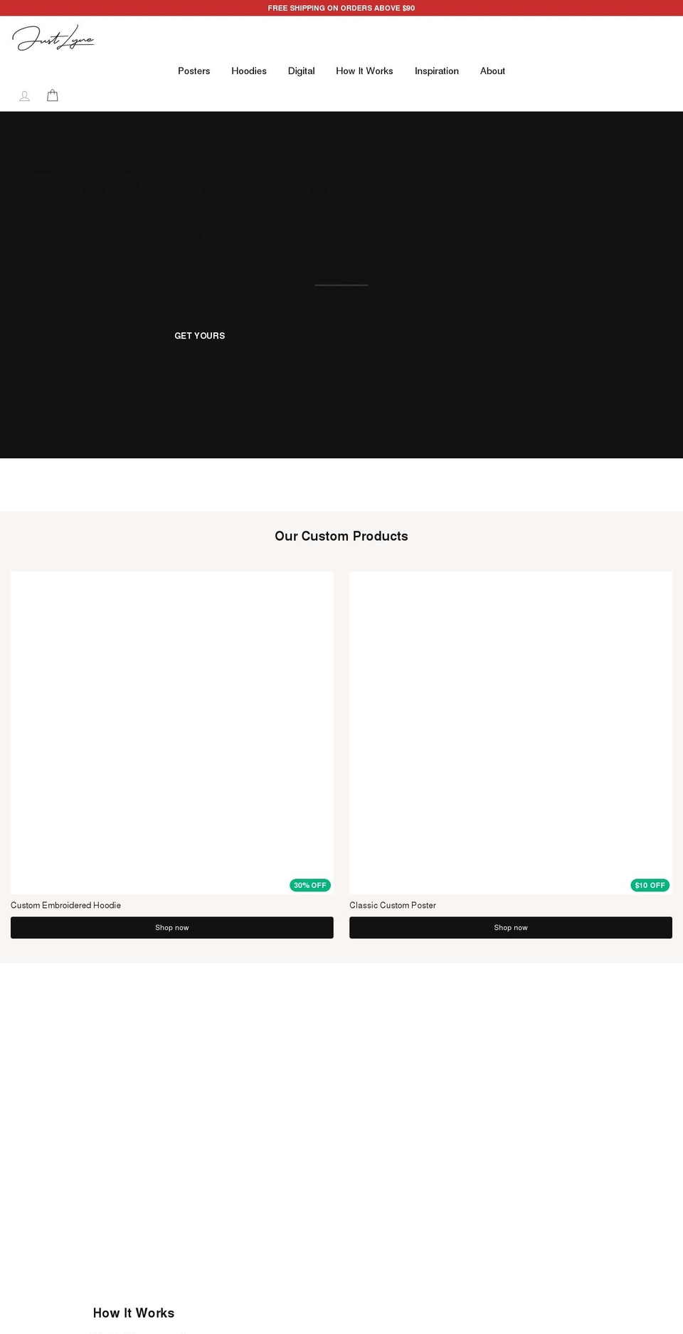 justlyne.com shopify website screenshot
