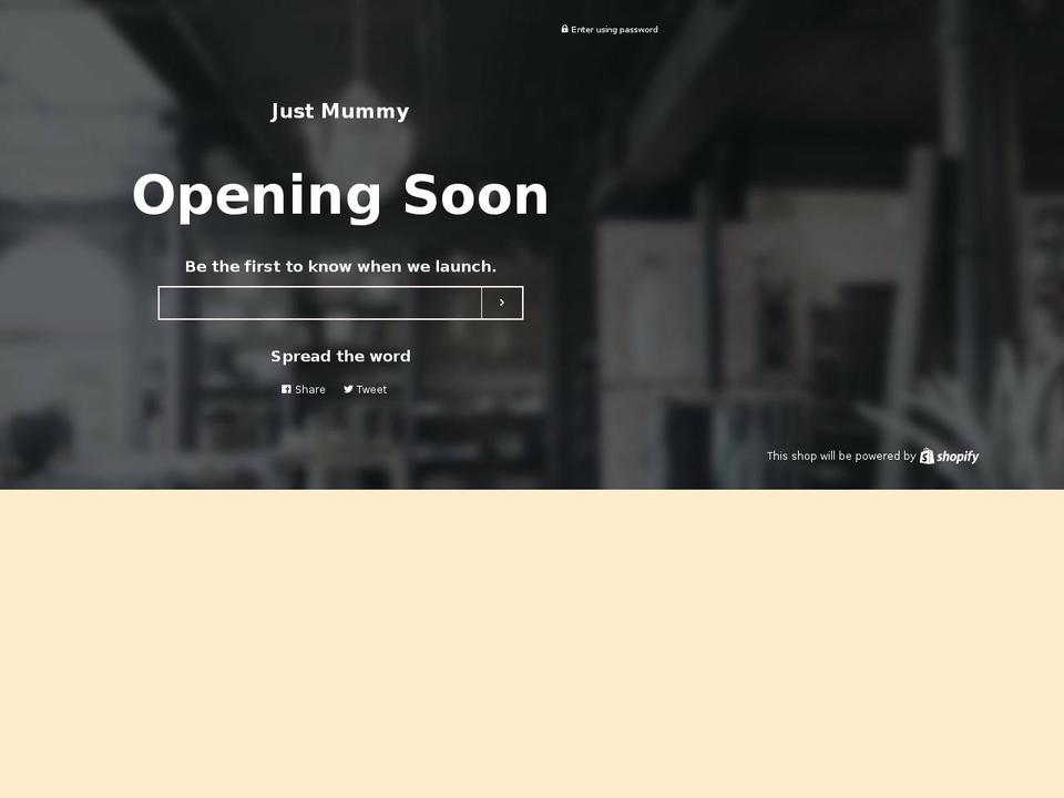 justmummy.com — Shopify storefront screenshot