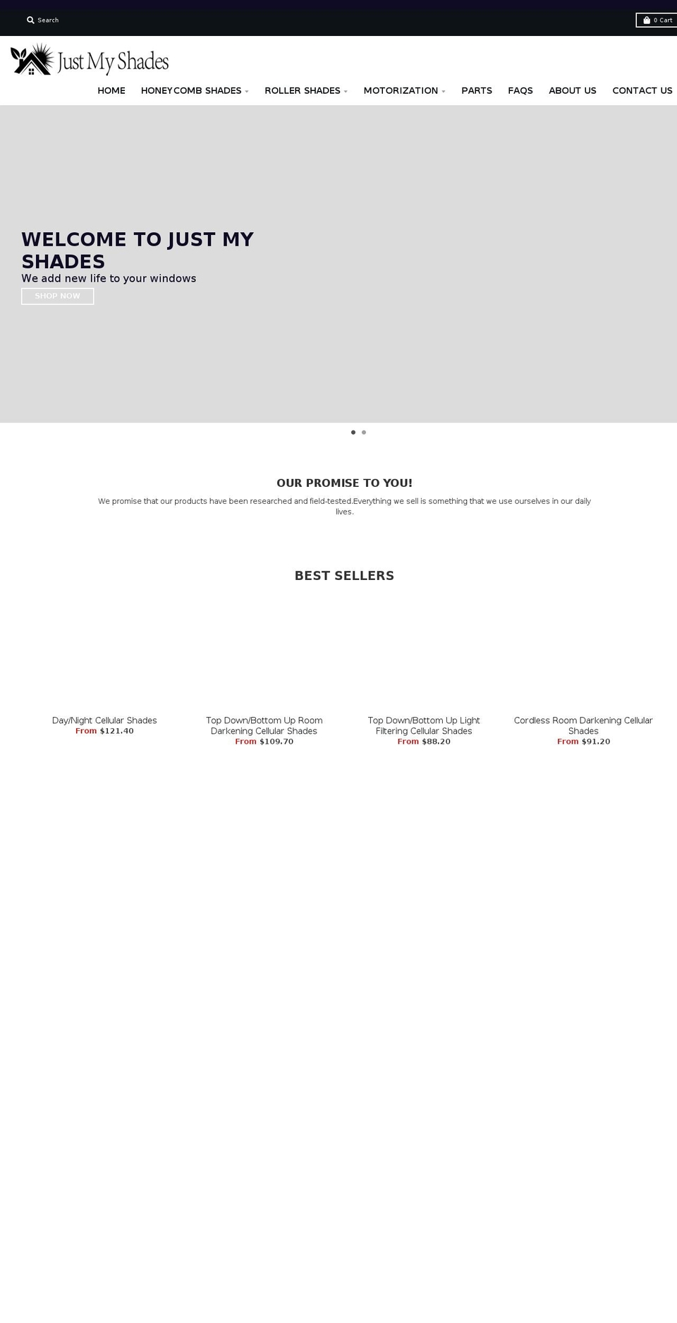 justmyshades.com shopify website screenshot