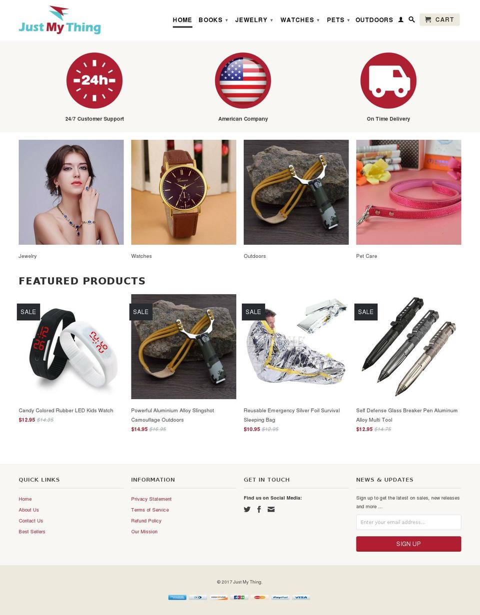 justmything.net shopify website screenshot