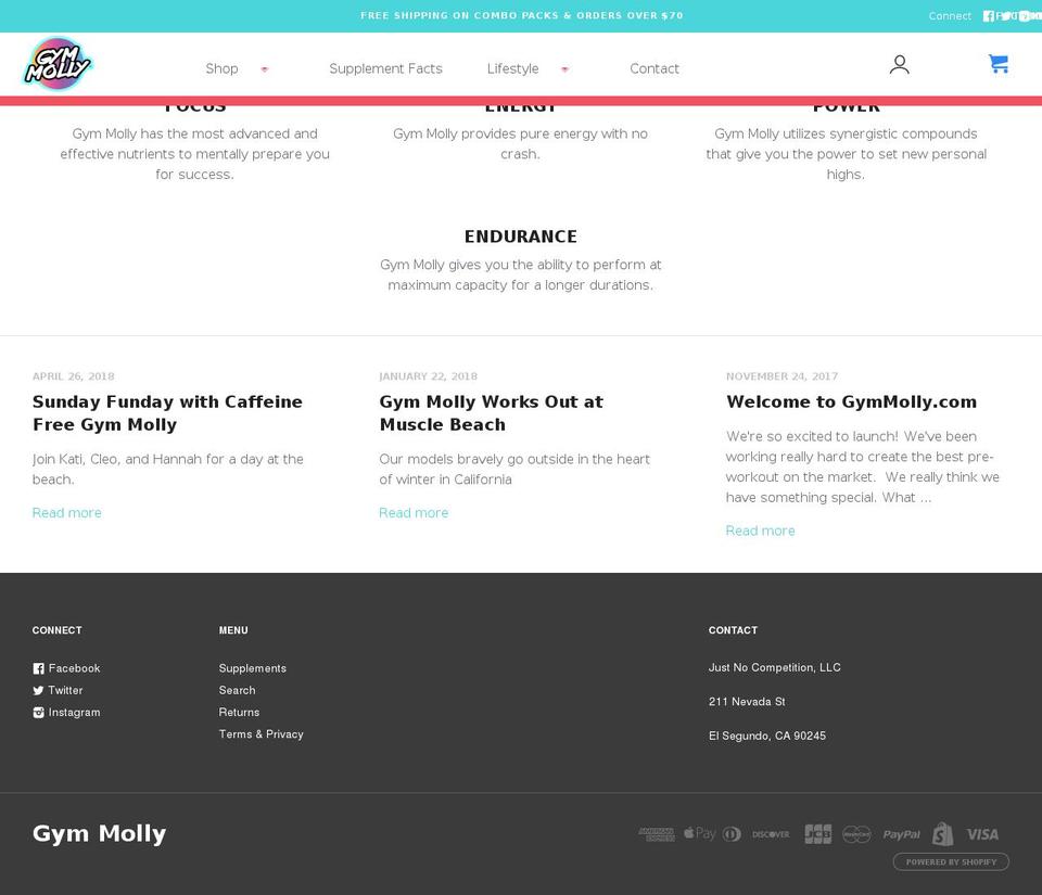 justnocompetition.com — Shopify storefront screenshot
