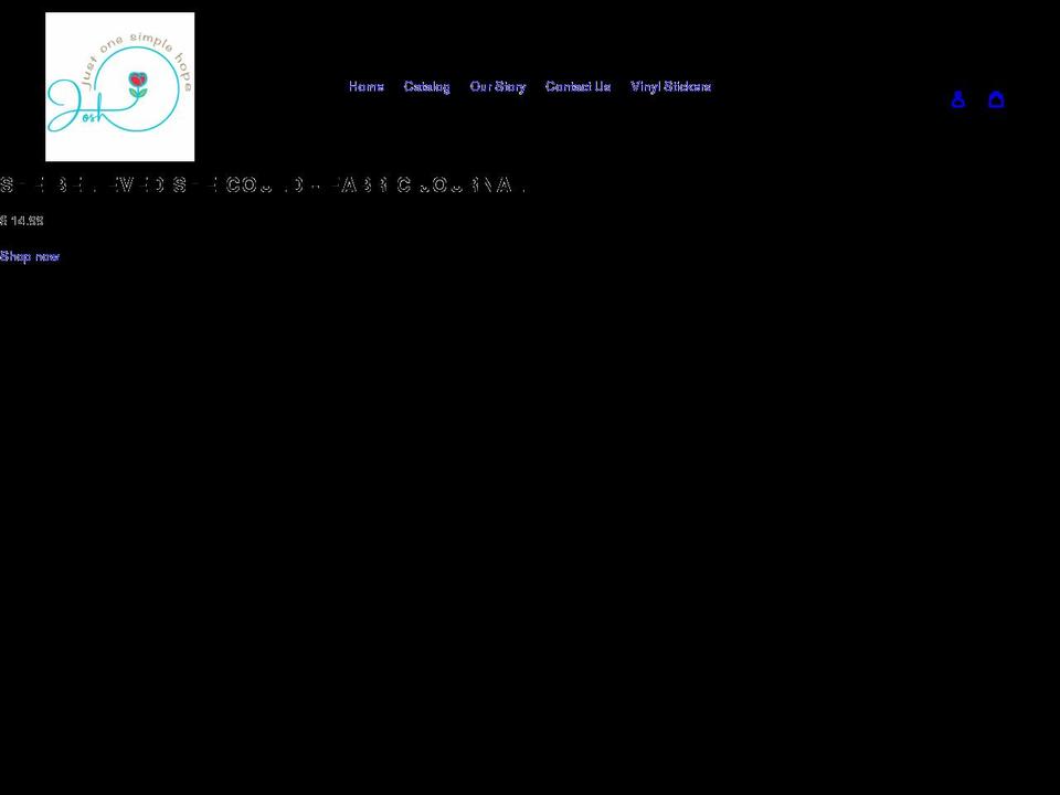 justonesimplehope.com shopify website screenshot