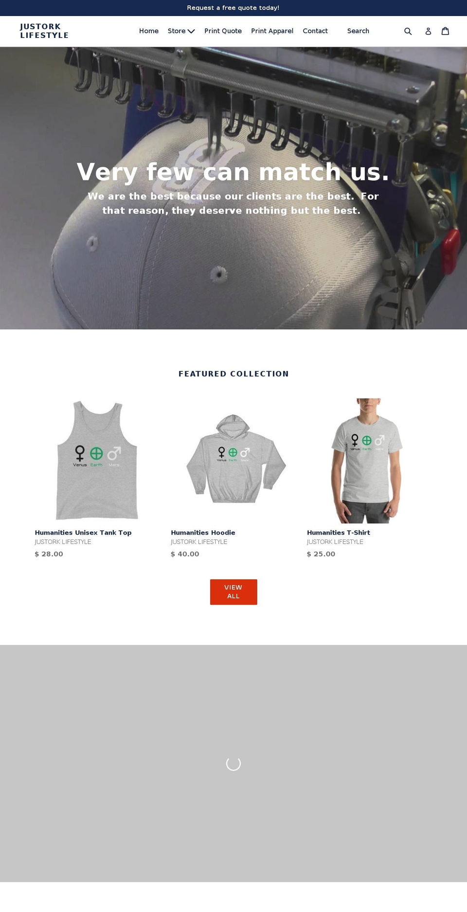 justork.com — Shopify storefront screenshot