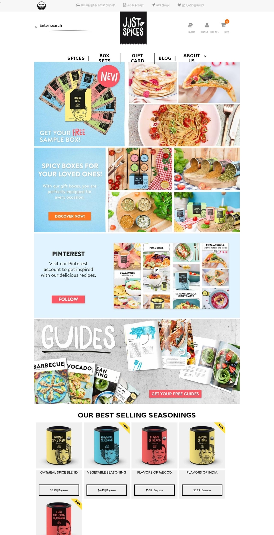 Aktueller Stand Shopify theme site example justpices.com