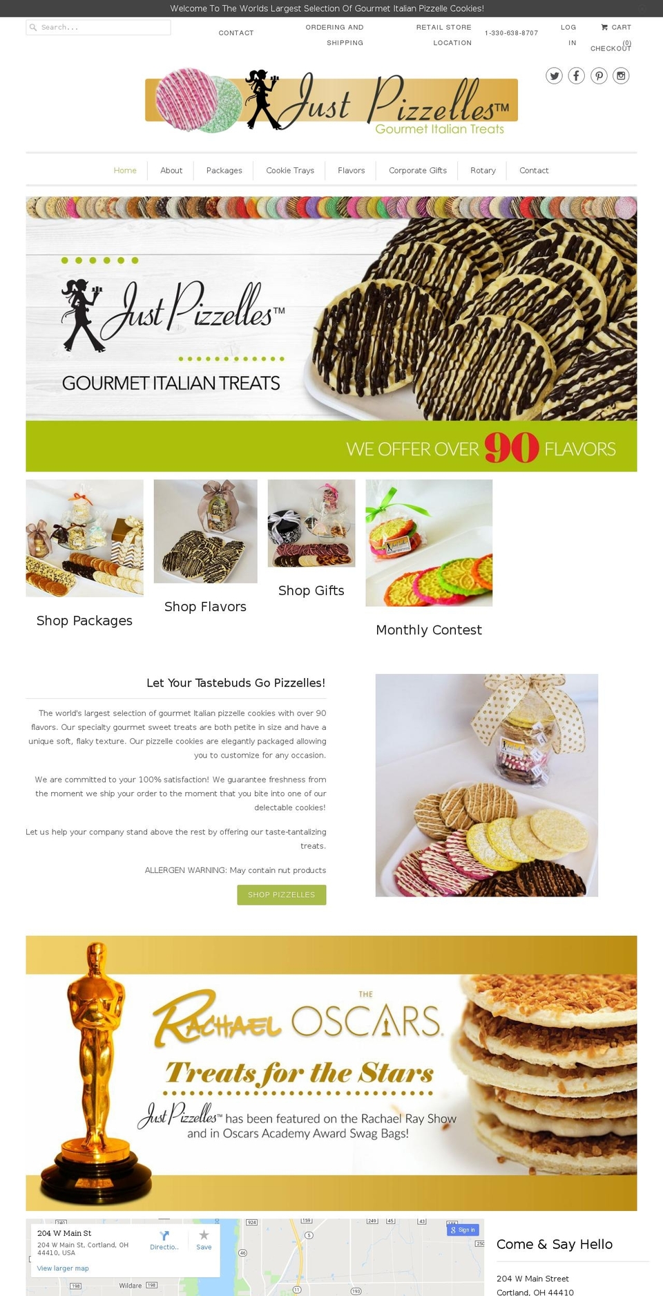 justpizzelles.com — Shopify storefront screenshot
