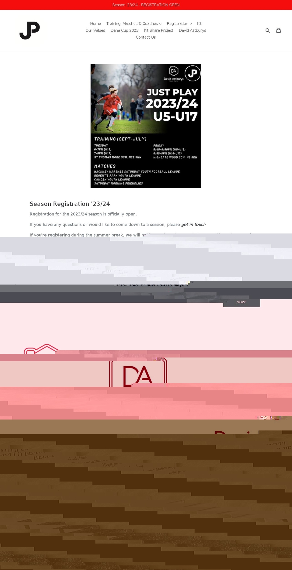 justplayfc.co.uk shopify website screenshot