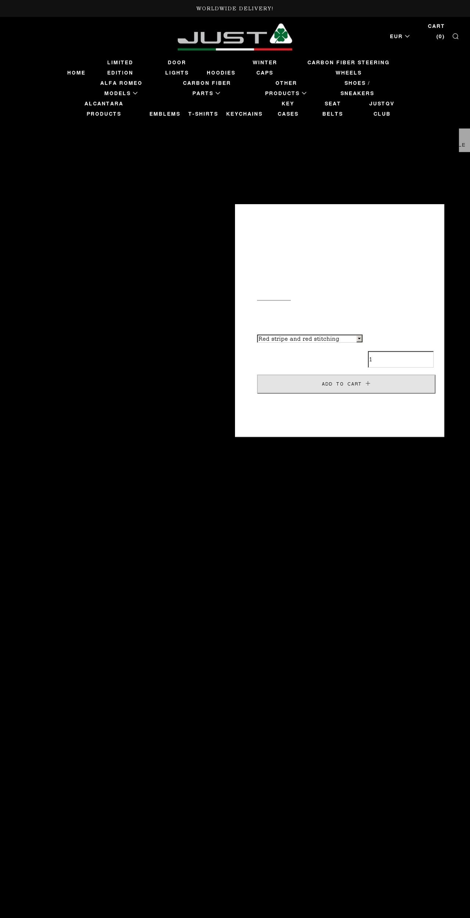 justqv.com shopify website screenshot