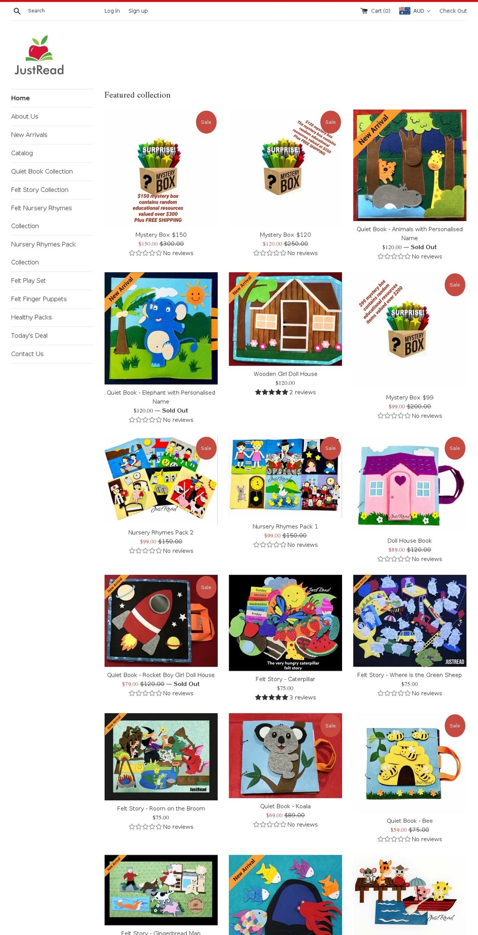 justread.com.au shopify website screenshot