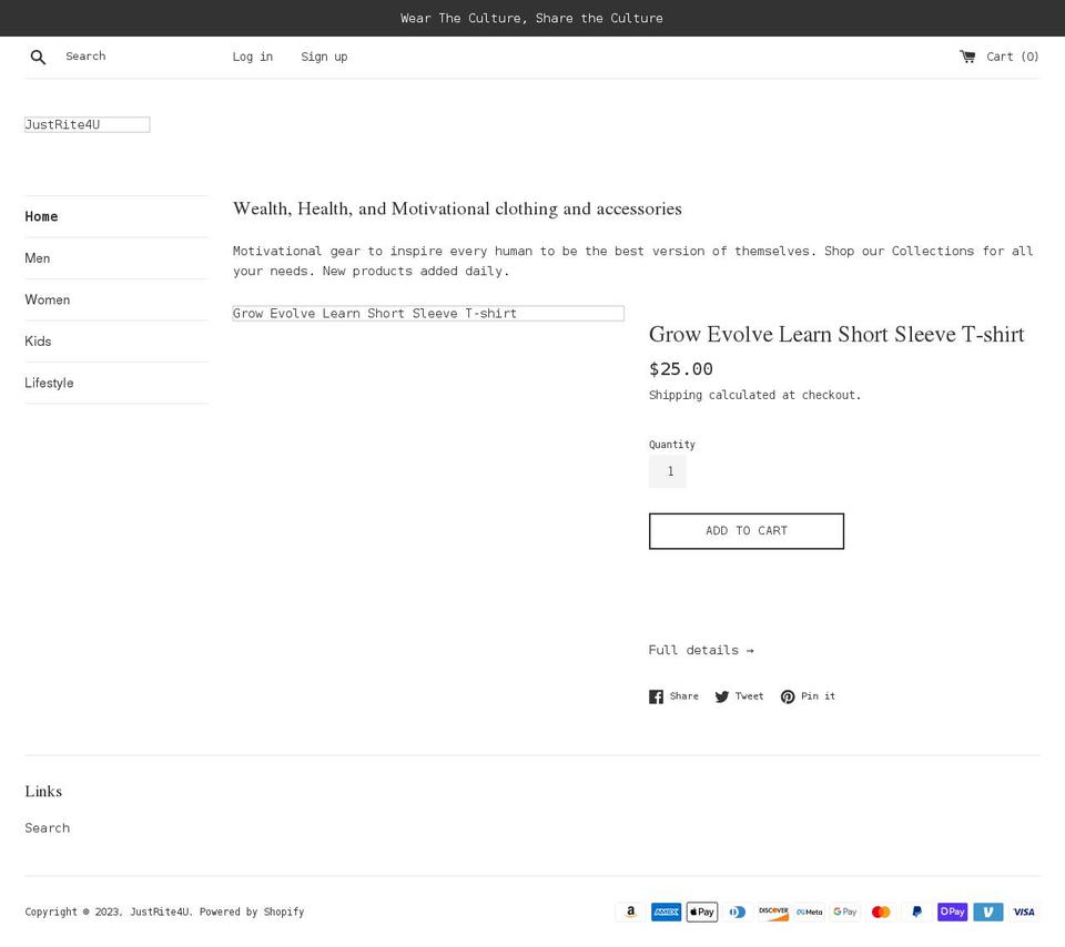 justrite4u.com shopify website screenshot