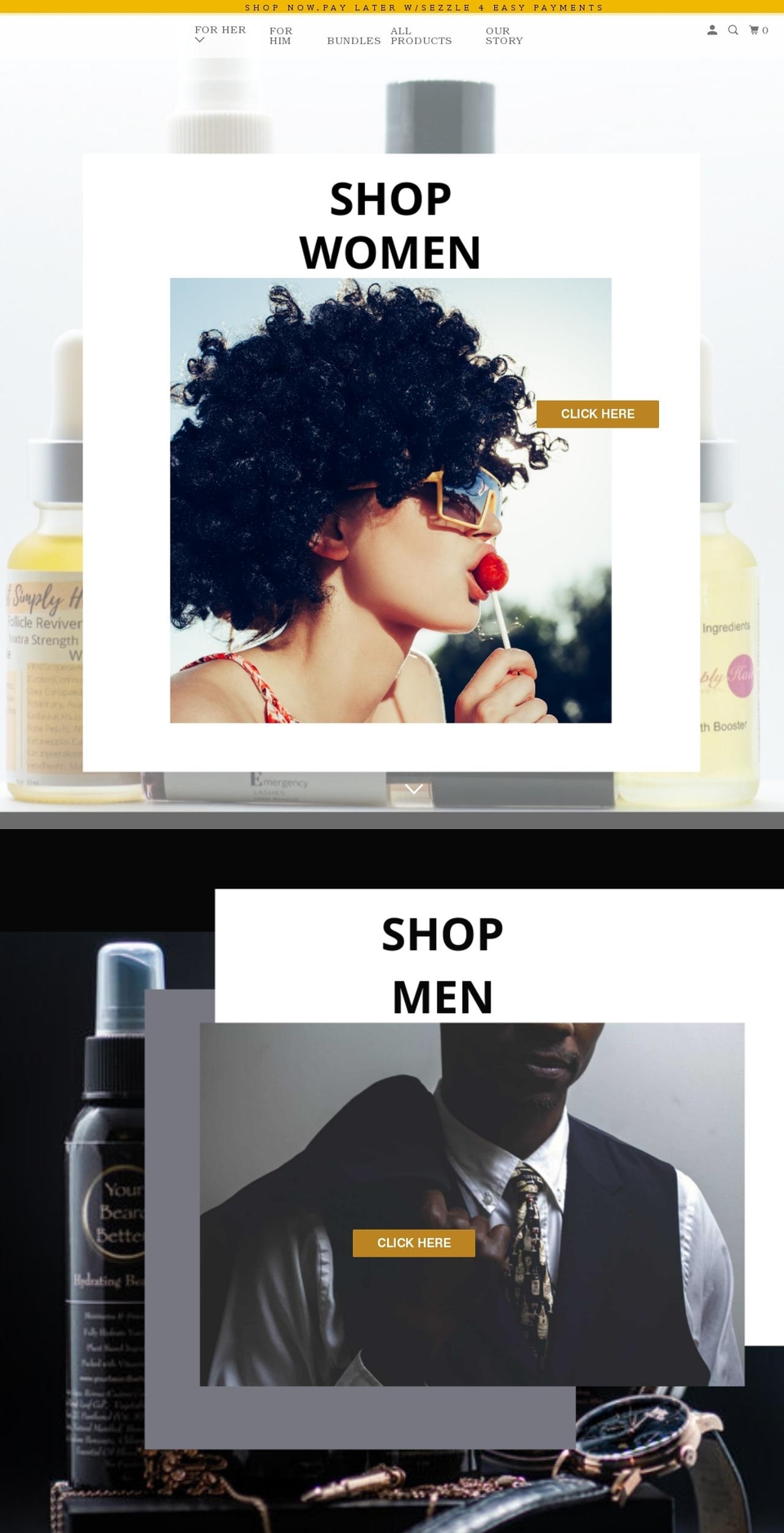 justsimplyhaircare.com shopify website screenshot
