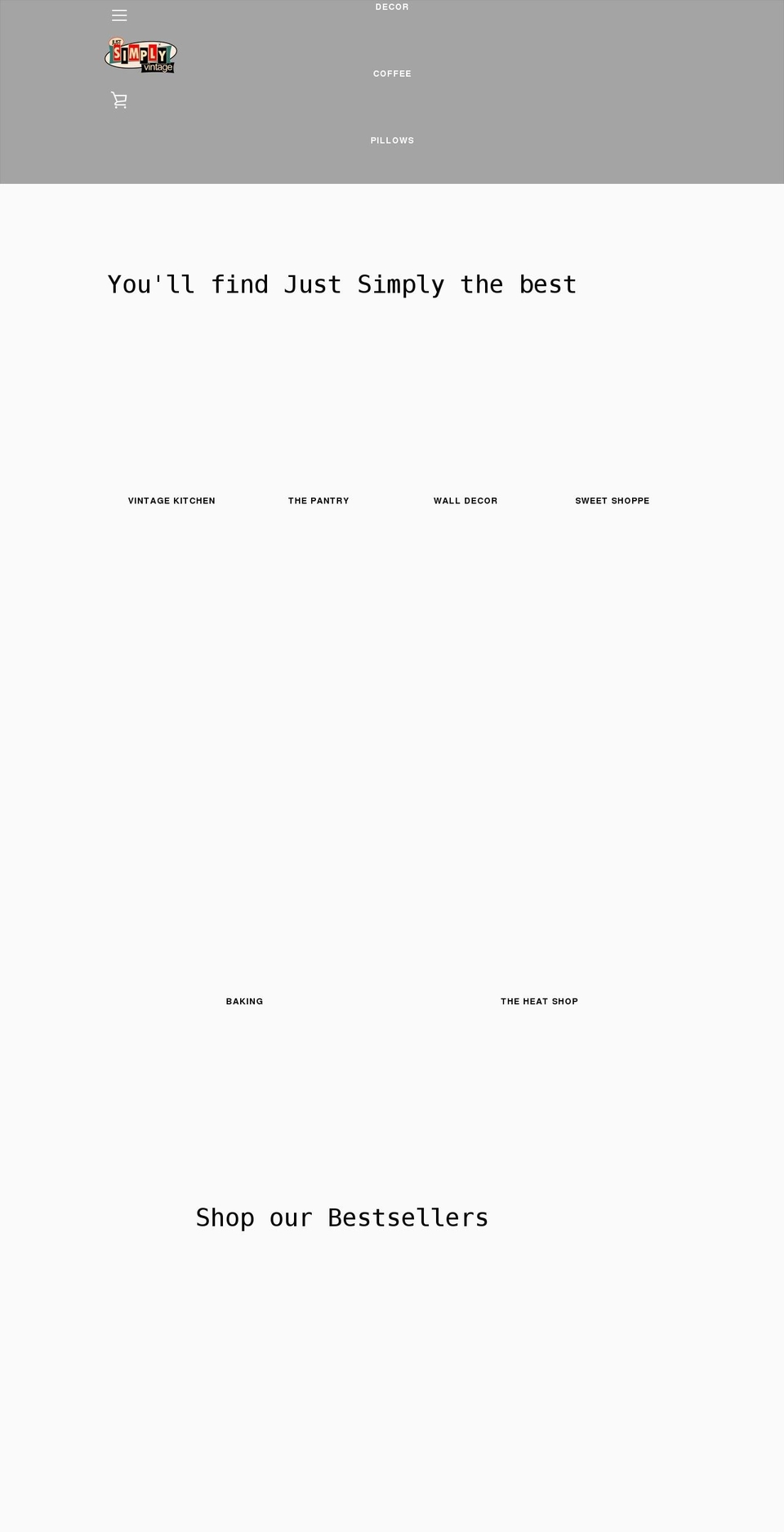 justsimplyvintage.com shopify website screenshot