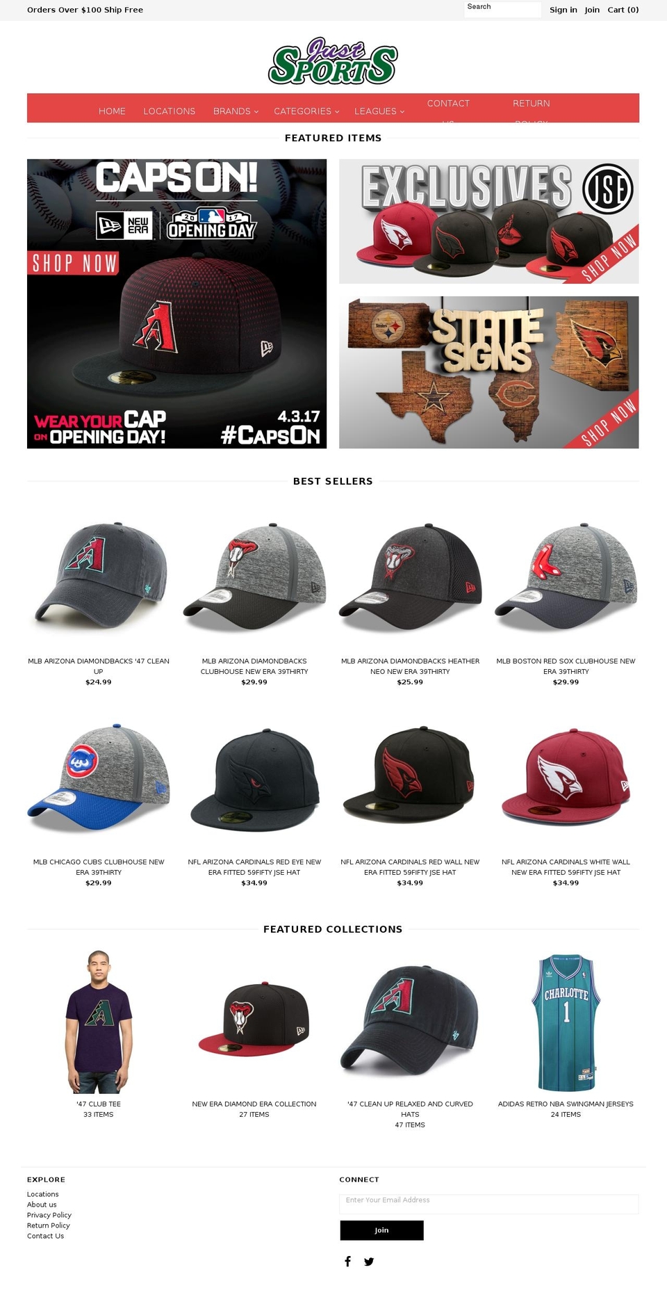 justsportsaz.com shopify website screenshot