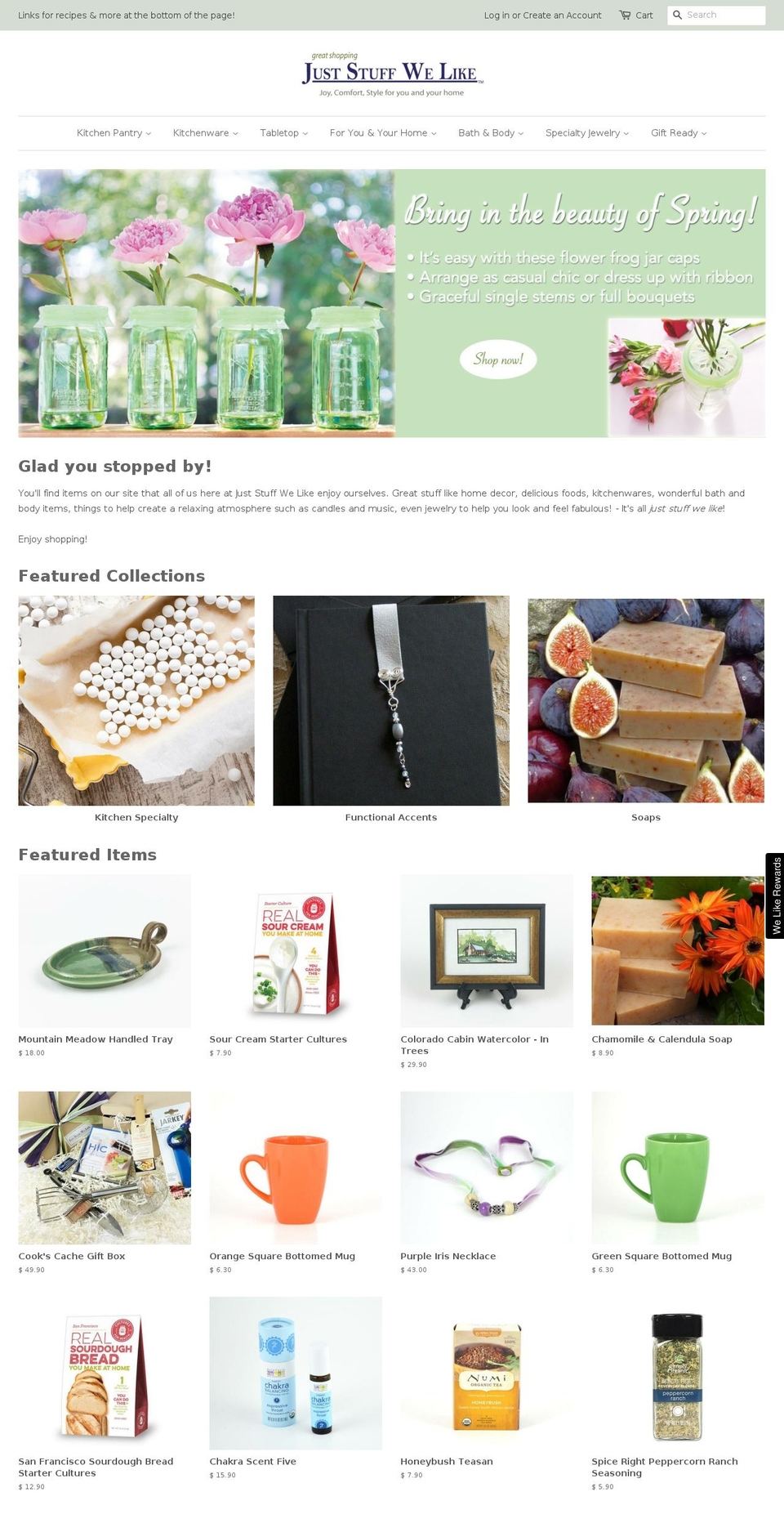 juststuffwelike.com shopify website screenshot