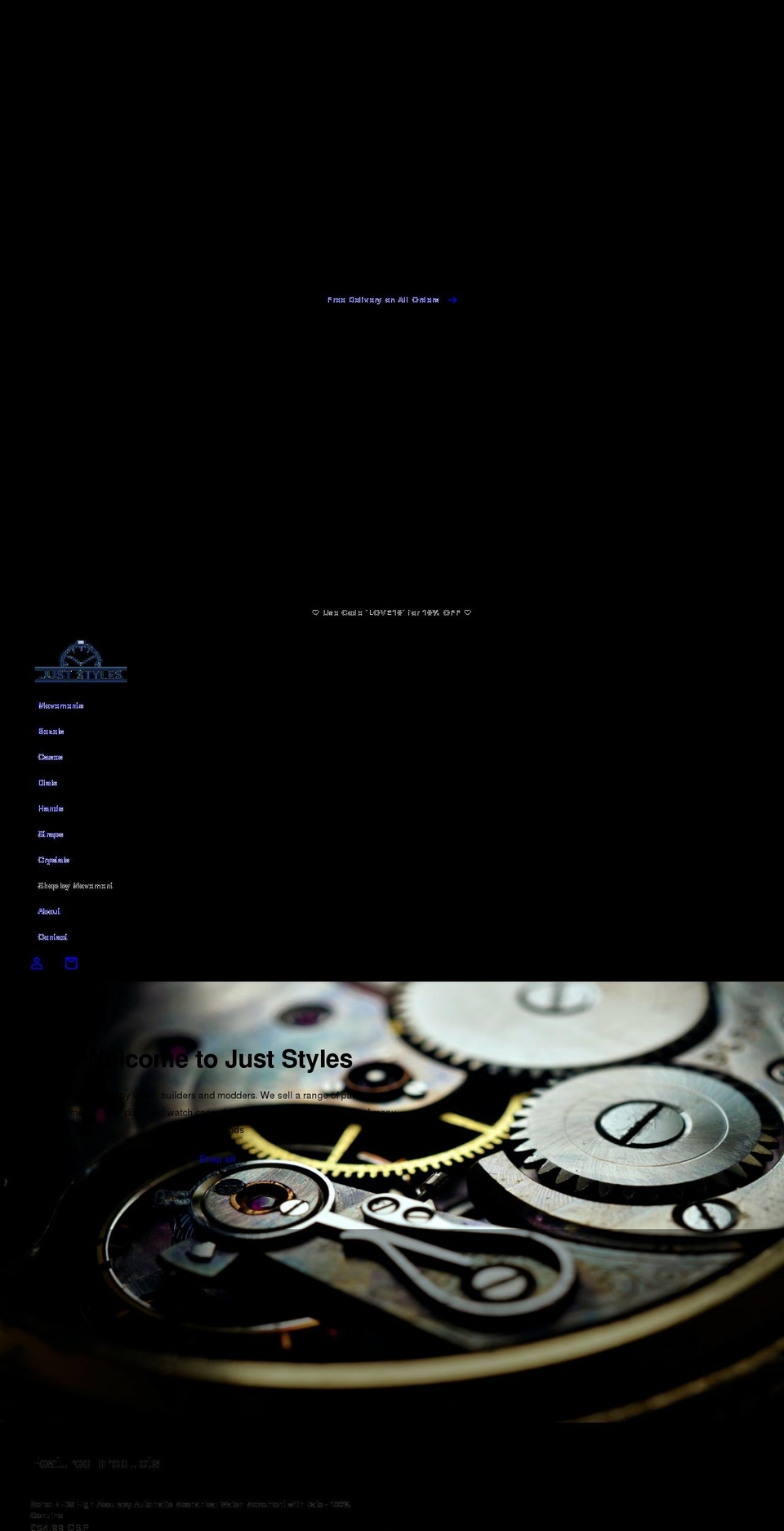 juststyles.com shopify website screenshot