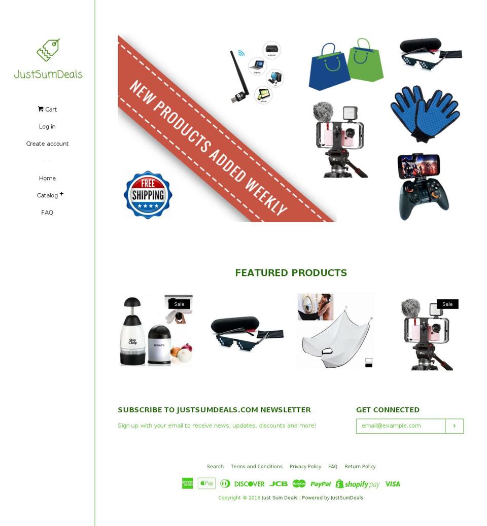 justsumdeals.com — Shopify storefront screenshot