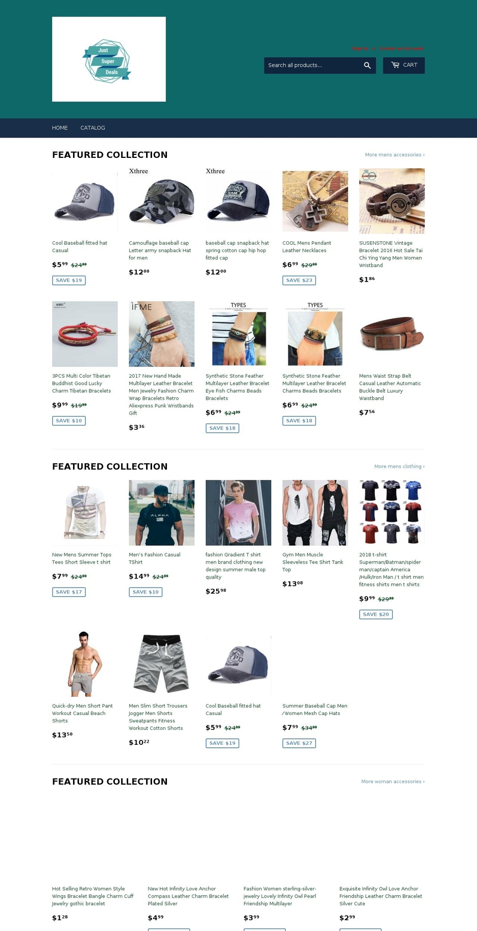 justsuperdeals.com — Shopify storefront screenshot