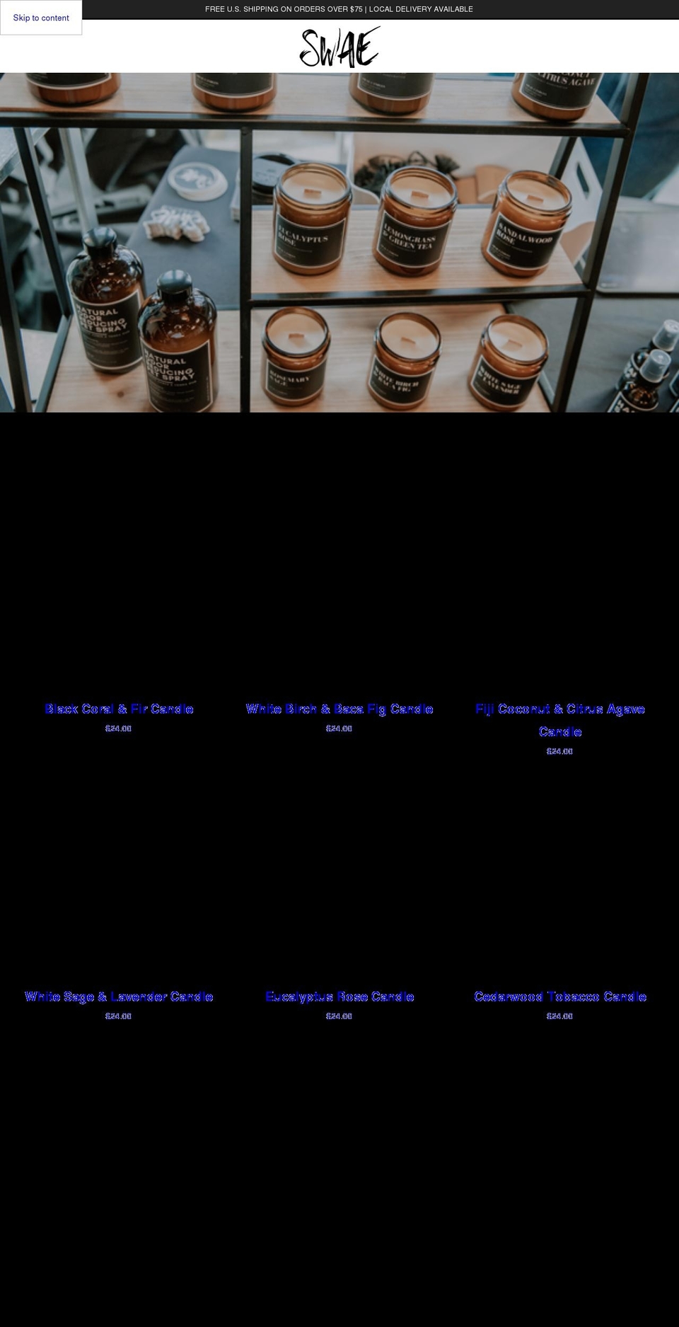 justswae.com shopify website screenshot