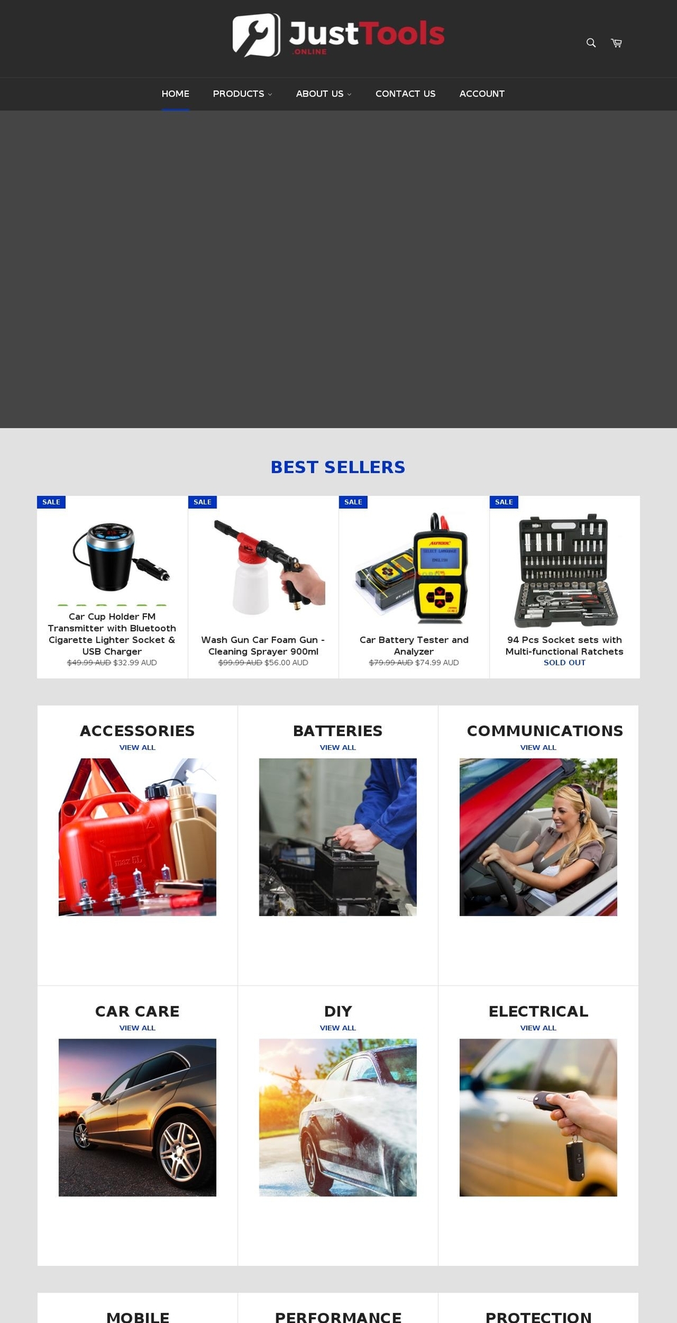 justtools.us shopify website screenshot