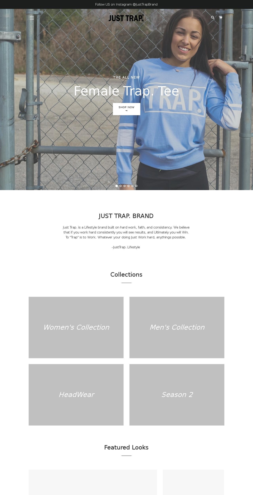 Pop with Installments message Shopify theme site example justtrapbrand.com