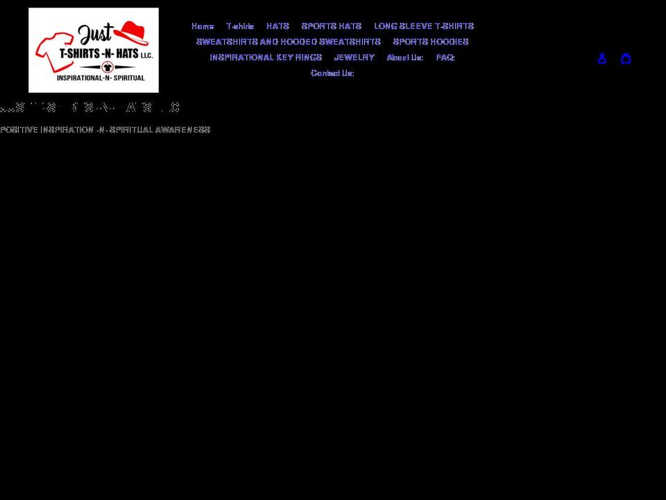 justtshirtsnhats.com shopify website screenshot