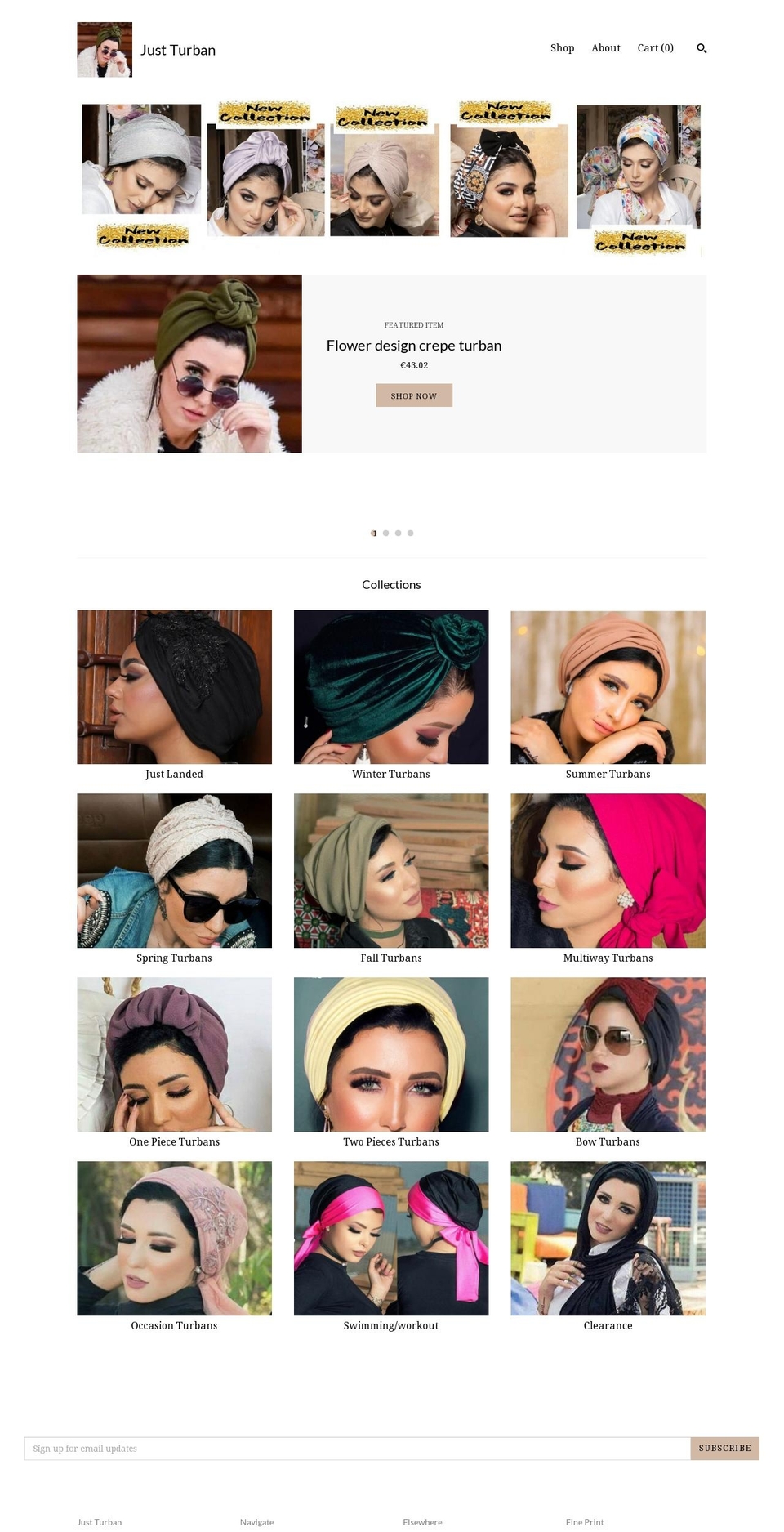 justturban.com — Shopify storefront screenshot