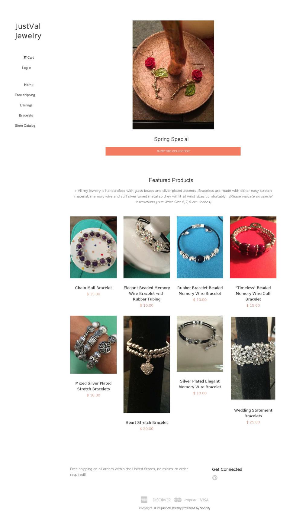 Copy of Pop Shopify theme site example justval-jewelry.com