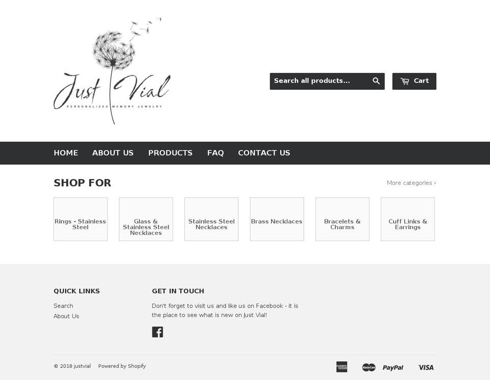 justvial.com shopify website screenshot