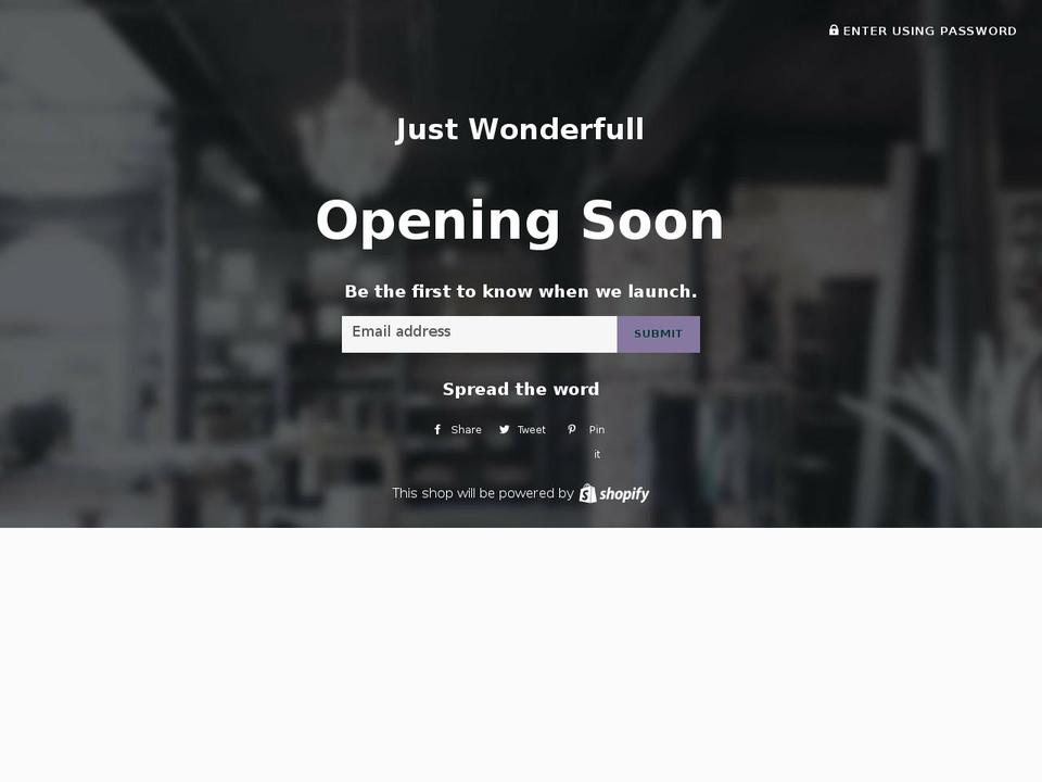 justwonderfull.com — Shopify storefront screenshot