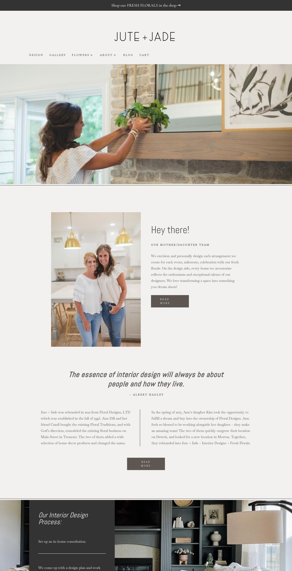 juteandjade.com — Shopify storefront screenshot