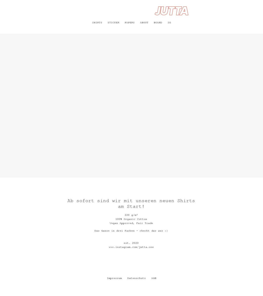 jutta.one shopify website screenshot