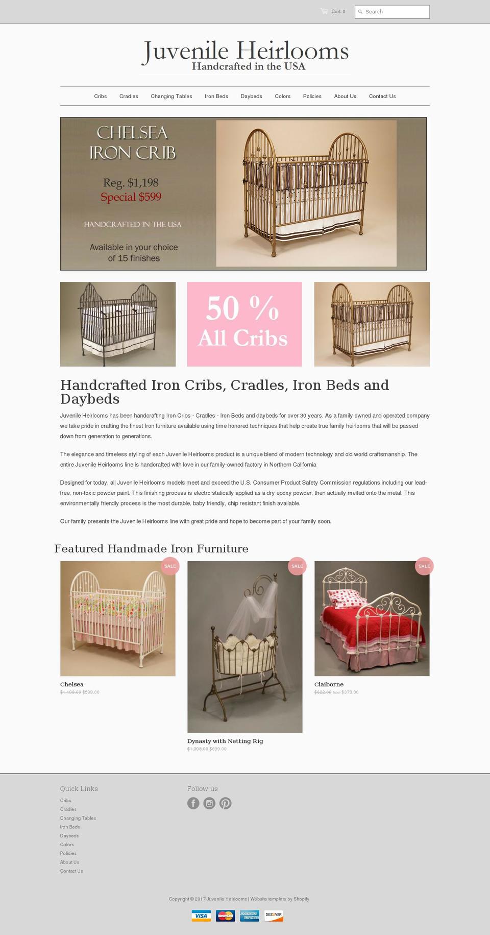 juvenileheirlooms.com shopify website screenshot