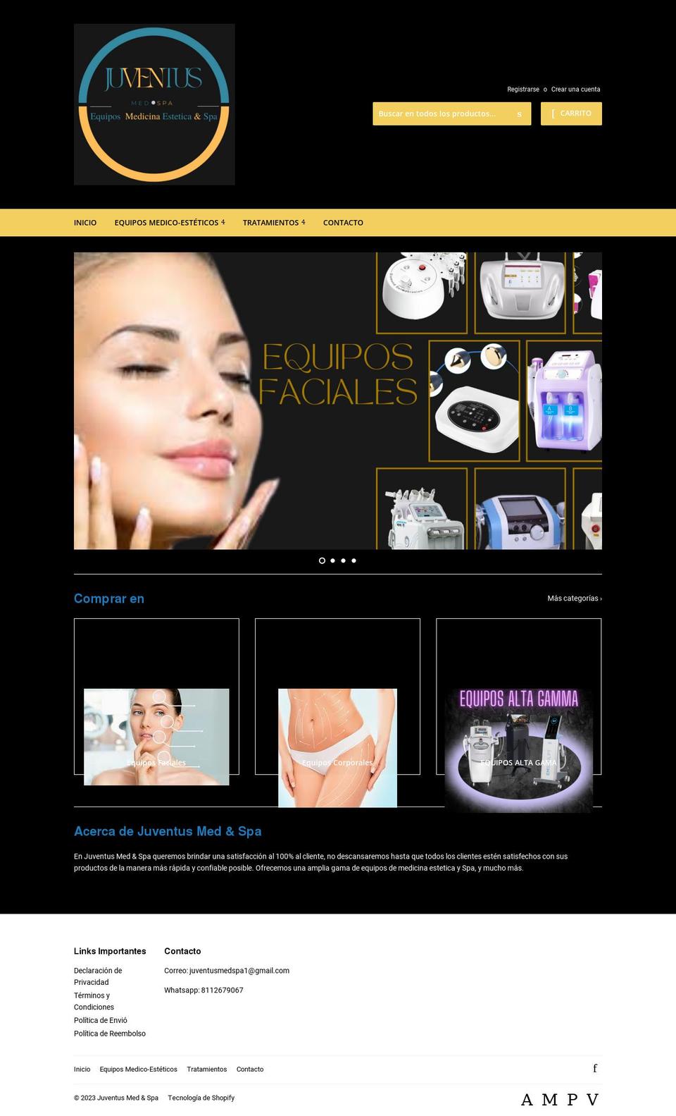 juventusmedspa.com — Shopify storefront screenshot