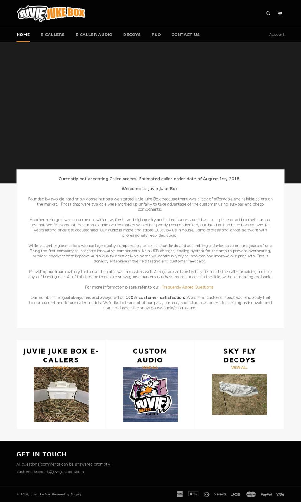 juviejukebox.com — Shopify storefront screenshot