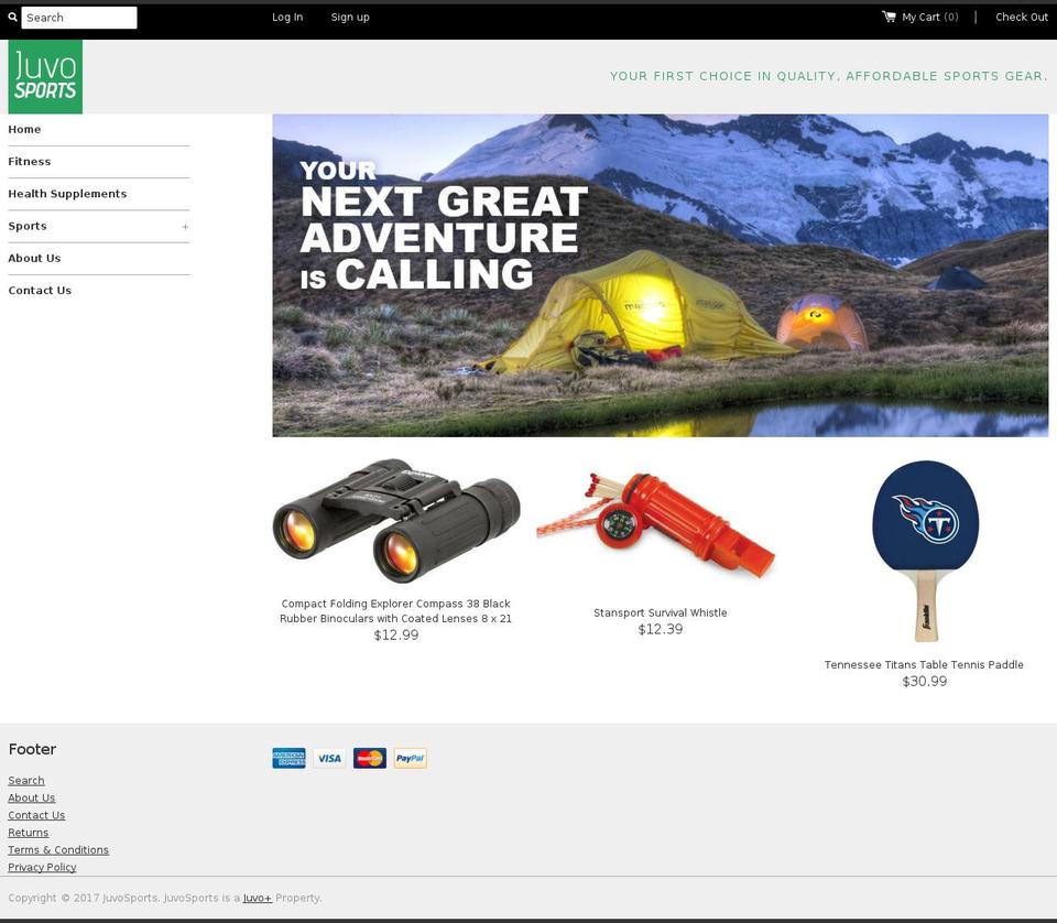 juvosports.com shopify website screenshot