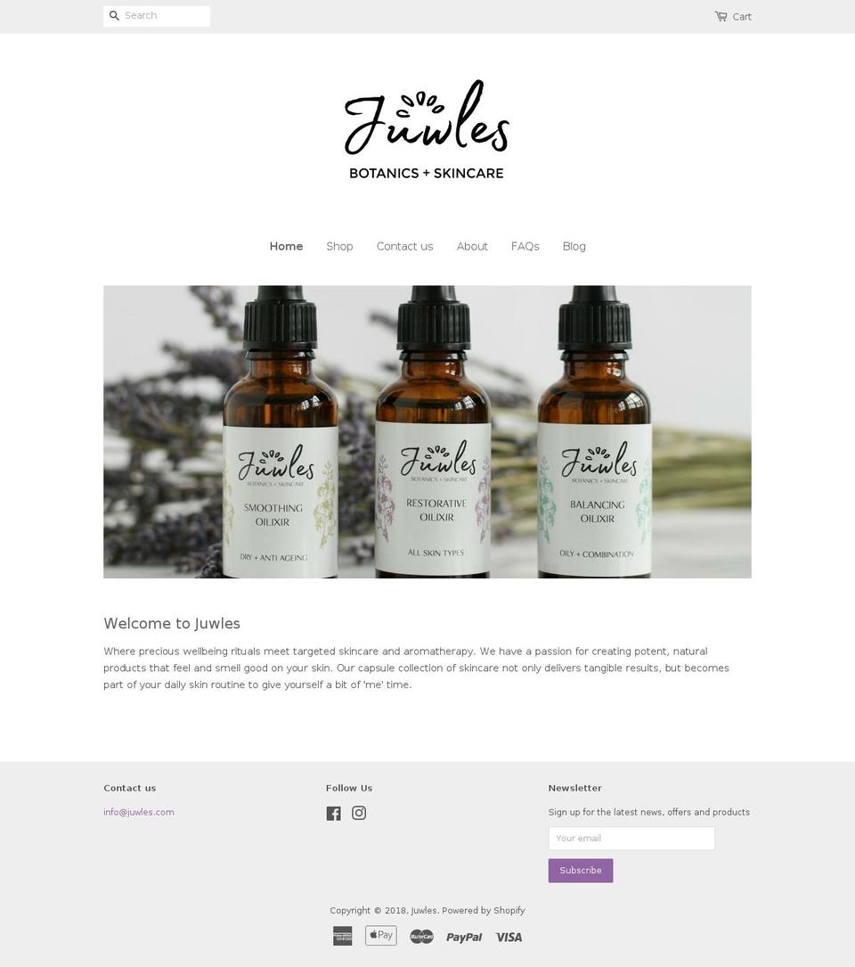 juwles.com shopify website screenshot