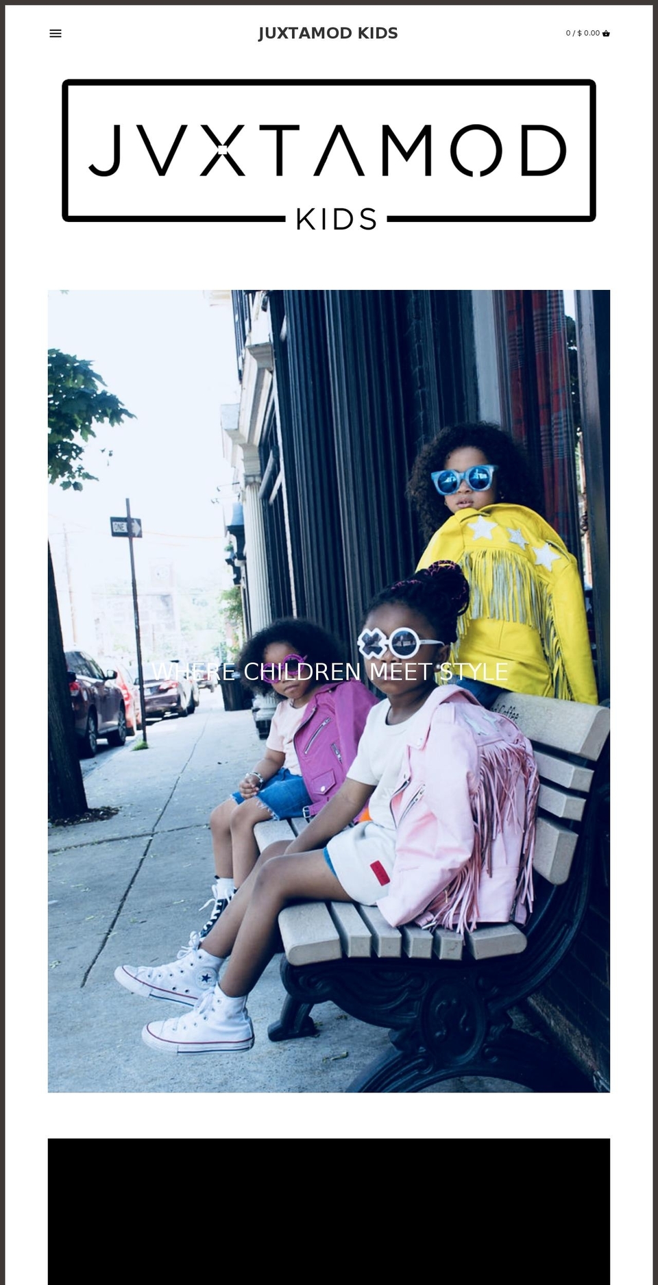 juxtamodkids.com — Shopify storefront screenshot