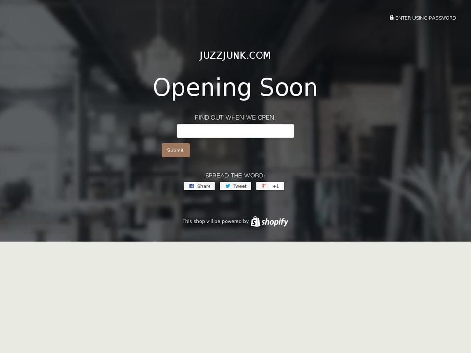 juzzjunk.com shopify website screenshot