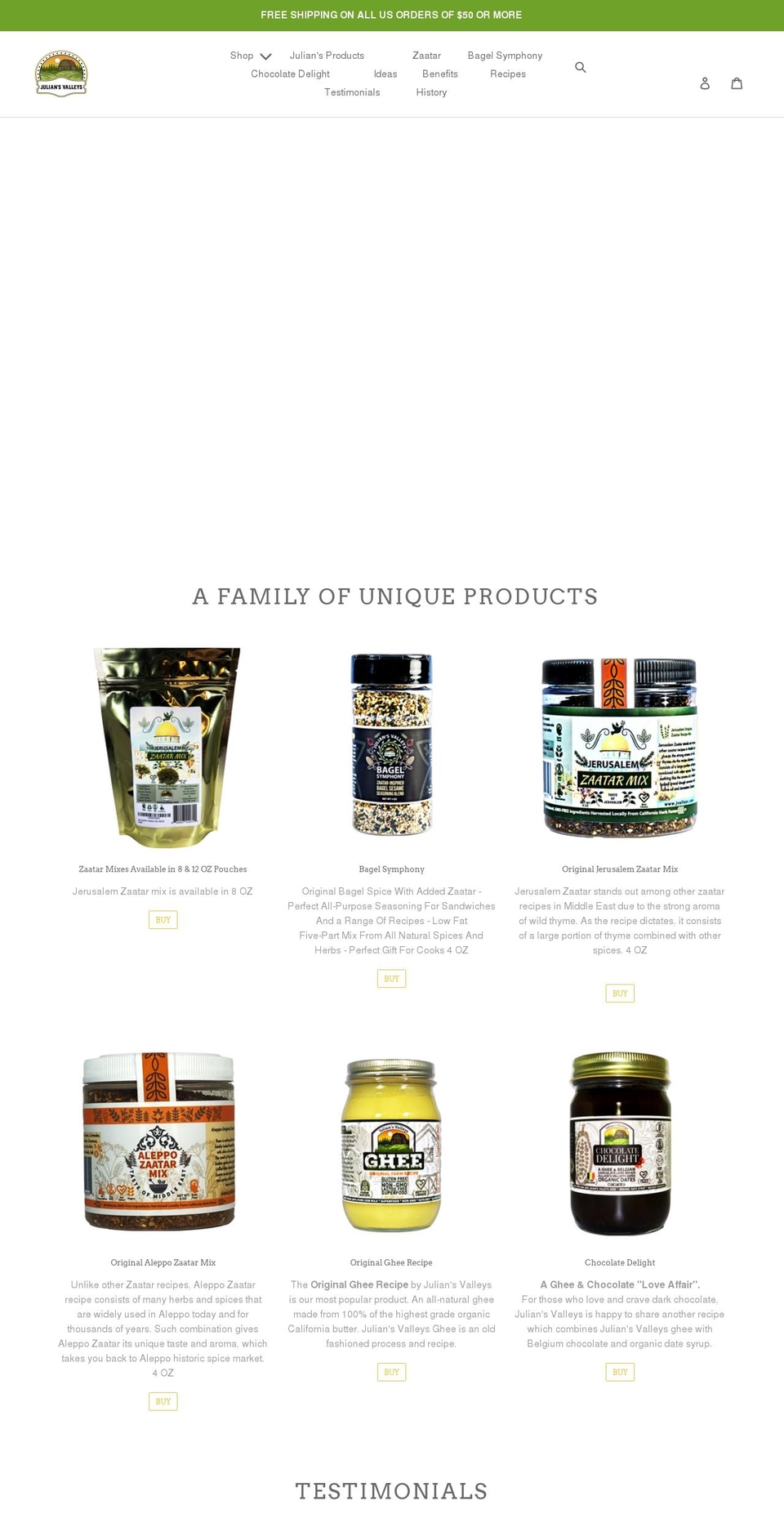 jvalleys.com shopify website screenshot