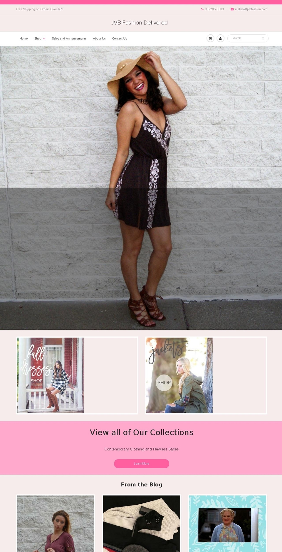 jvbfashion.com — Shopify storefront screenshot