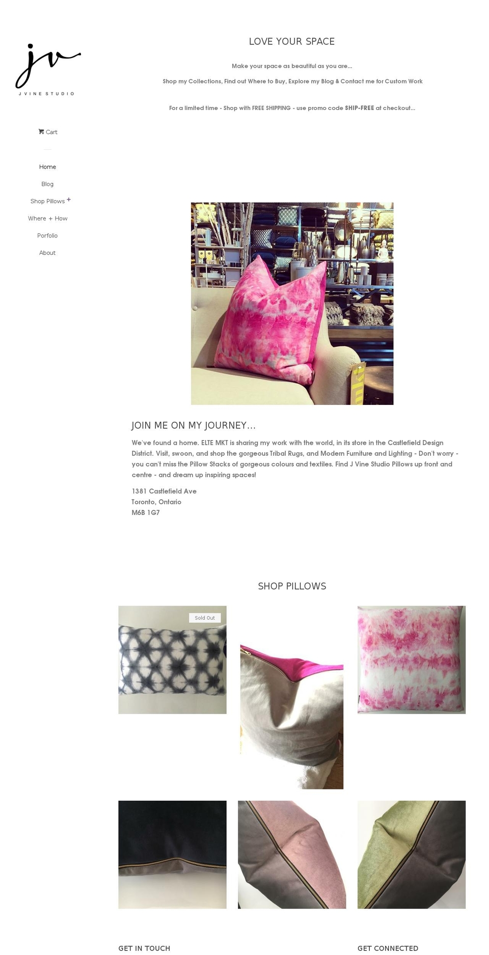 jvinestudio.com — Shopify storefront screenshot