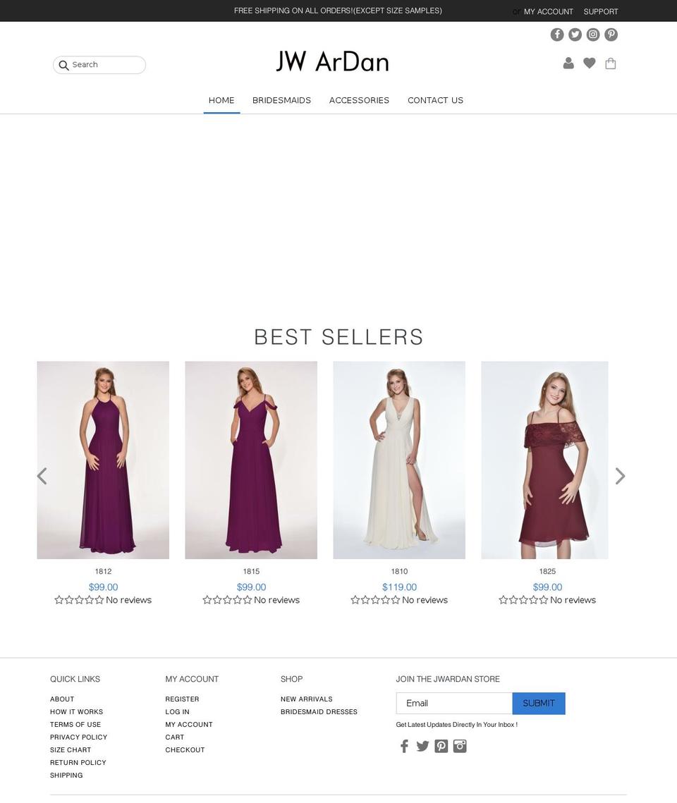 jwardan.com — Shopify storefront screenshot
