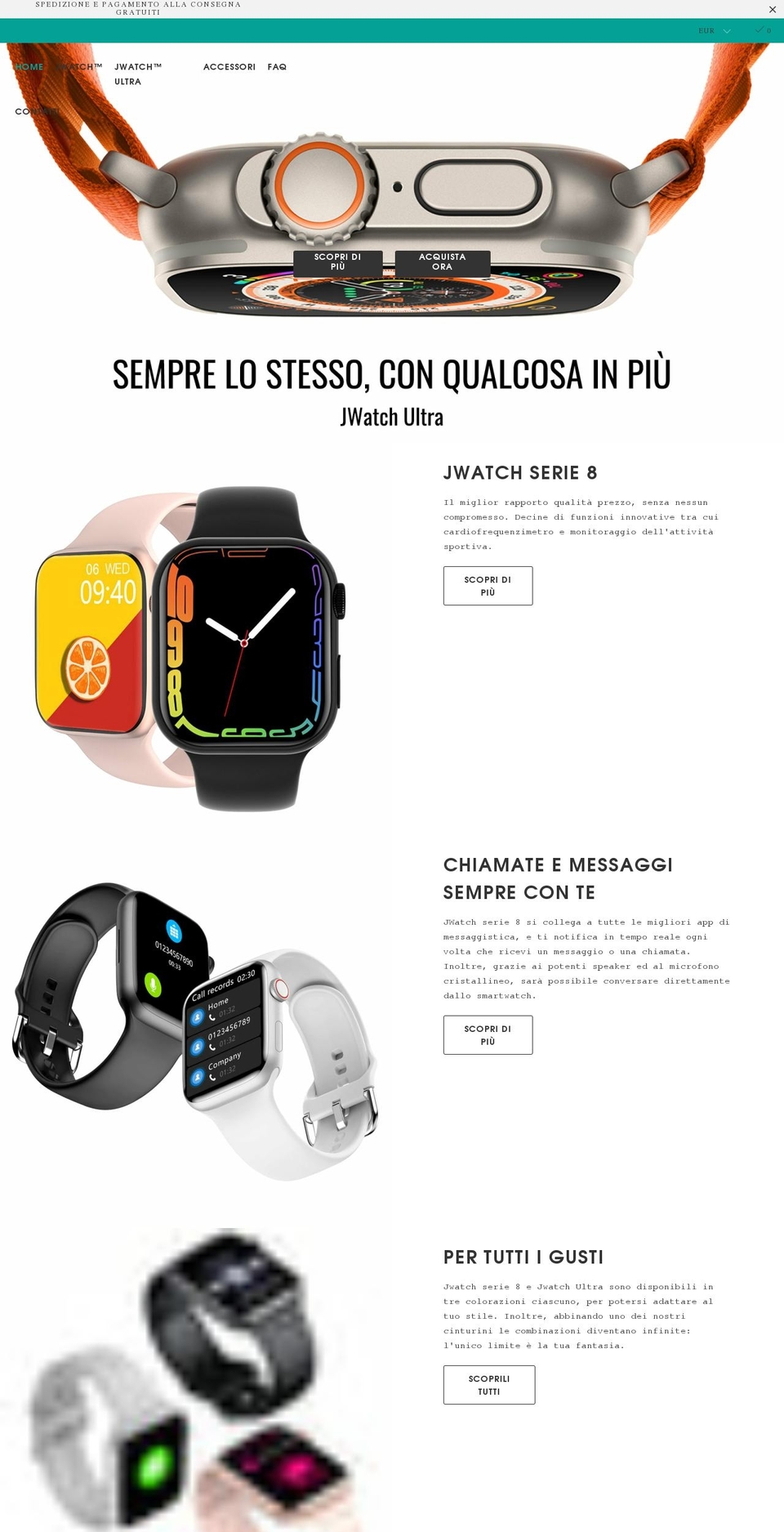 jwatch.it shopify website screenshot