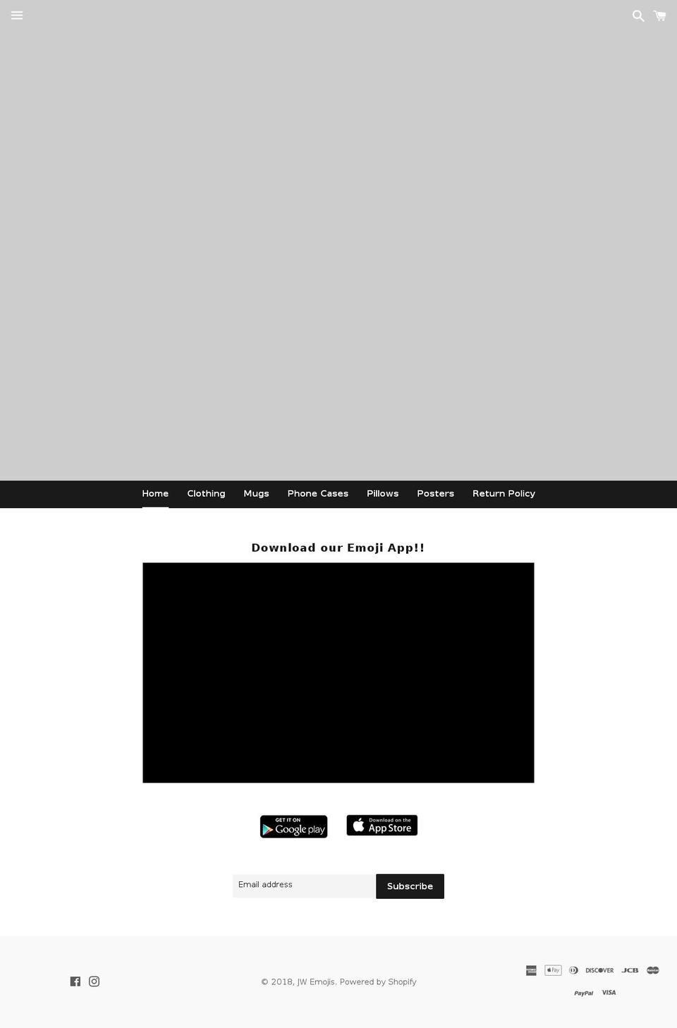 jwemojis.com shopify website screenshot