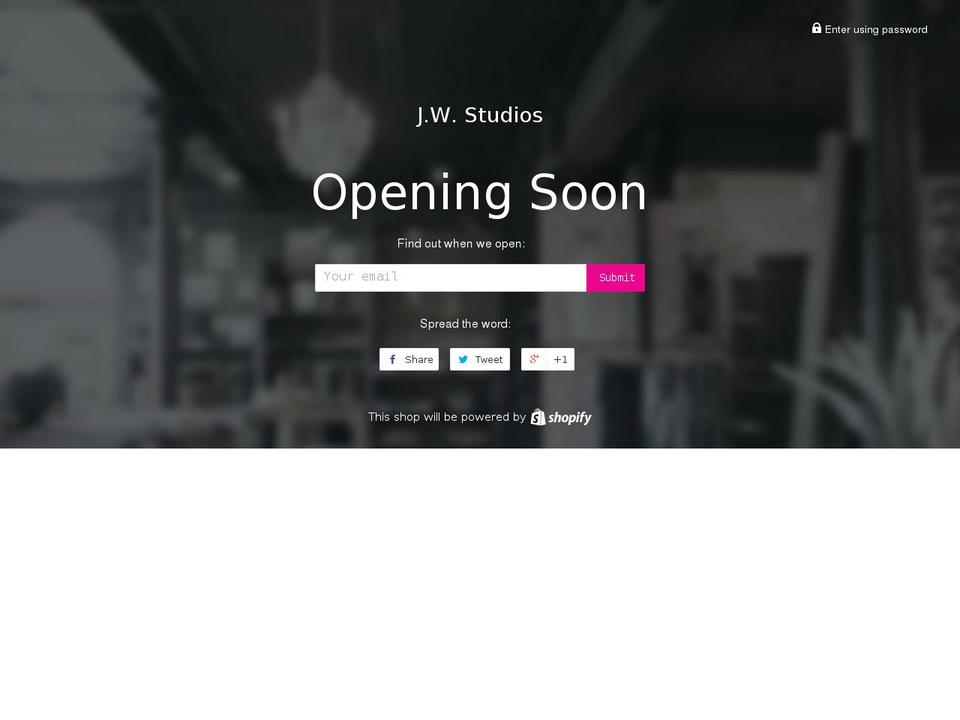 jwstudios1.com shopify website screenshot