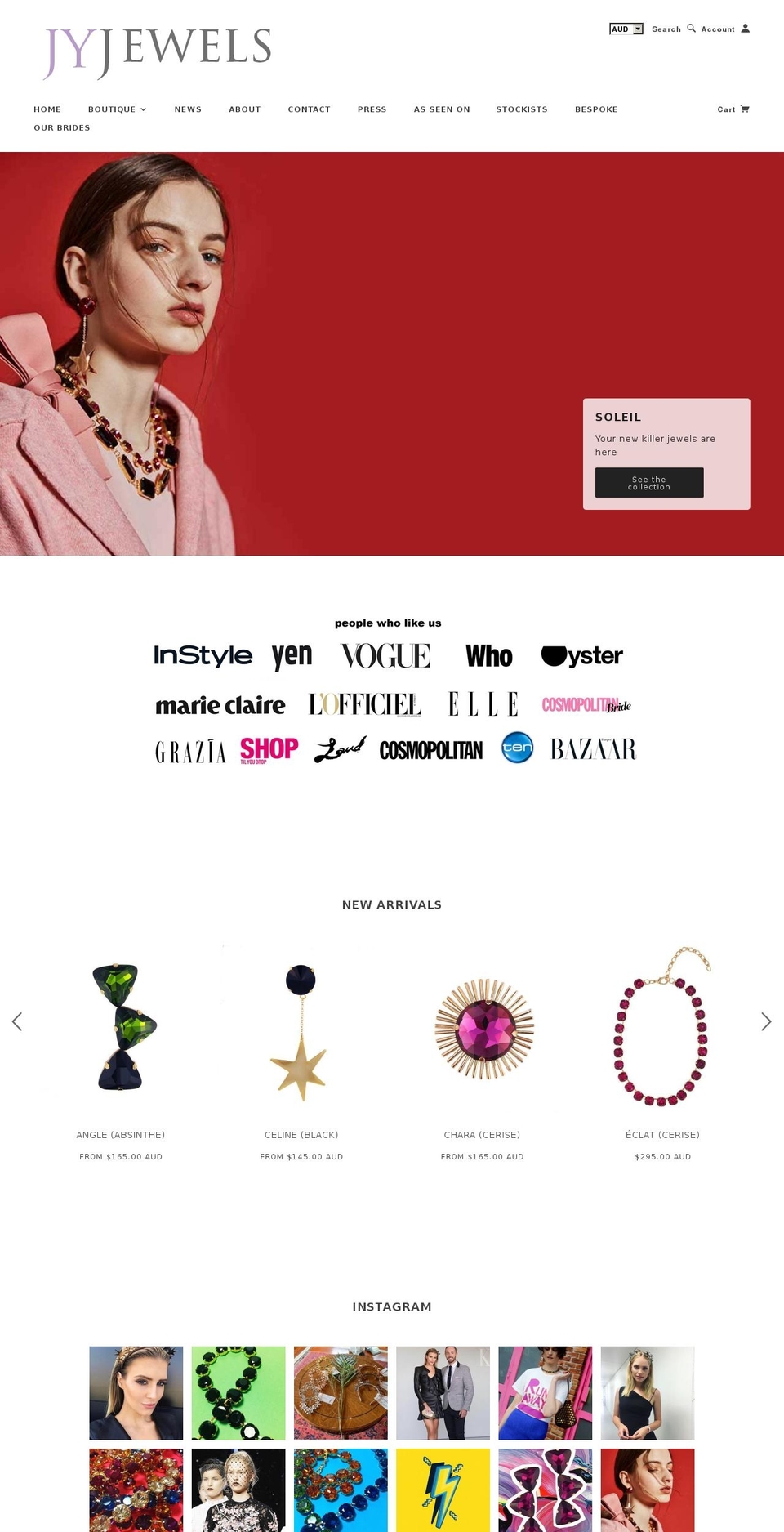 September Shopify theme site example jyjewels.com