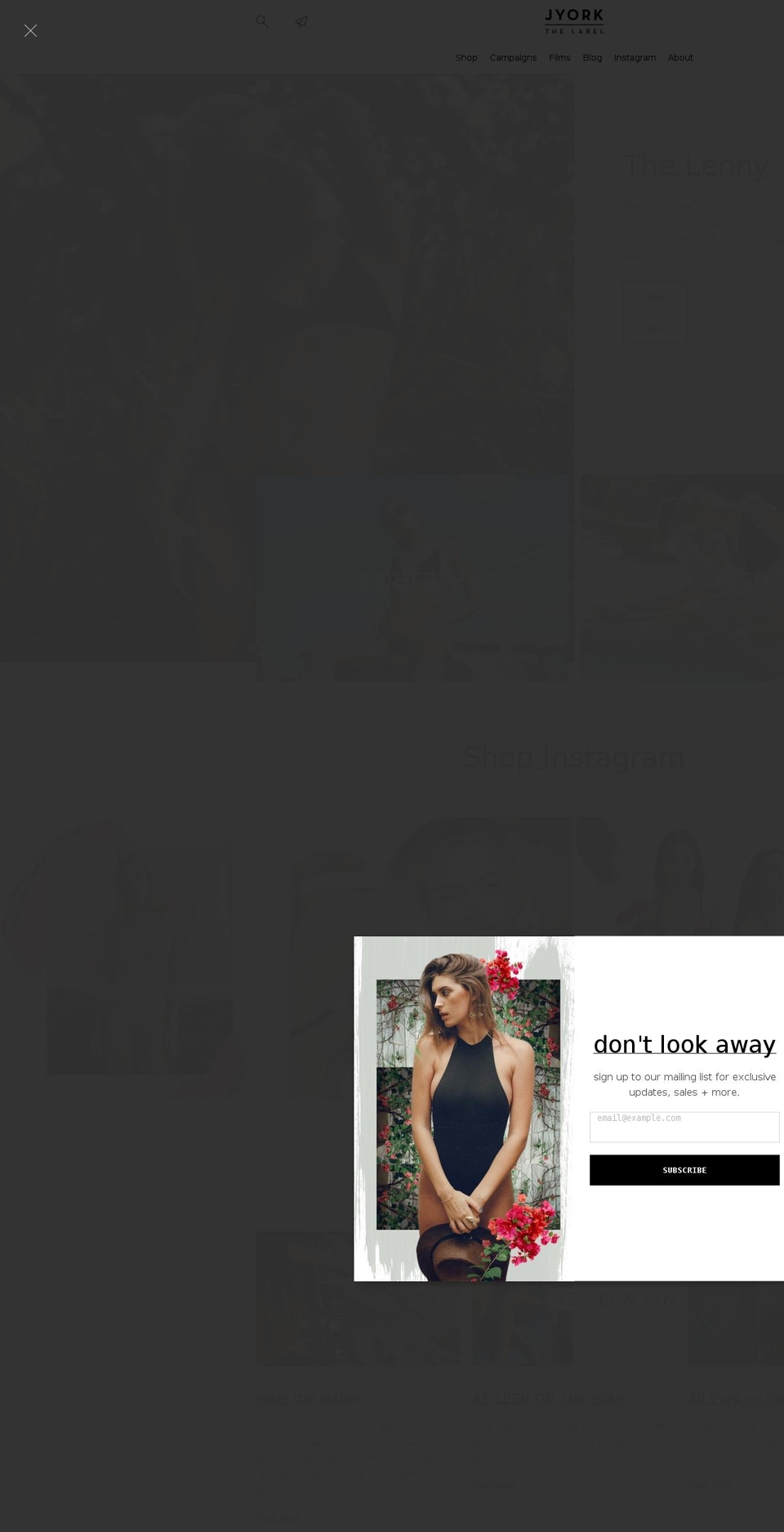 New Theme with Installments message Shopify theme site example jyorkthelabel.com