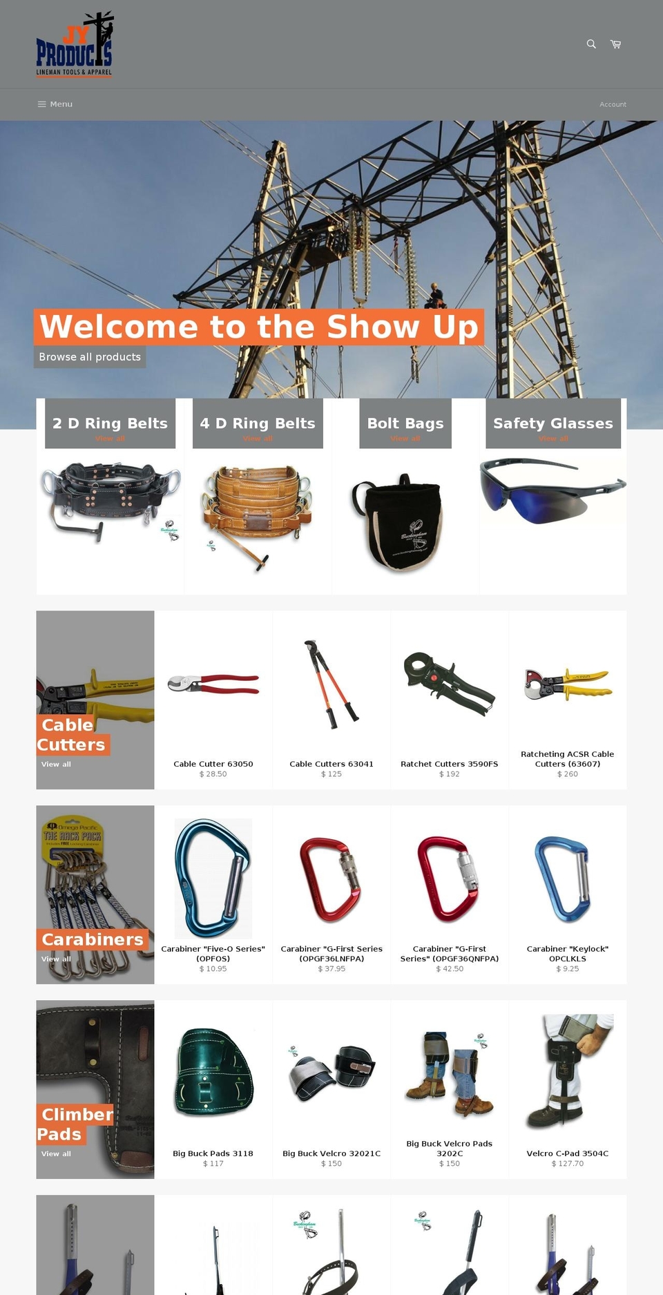 jyproductsllc.com shopify website screenshot