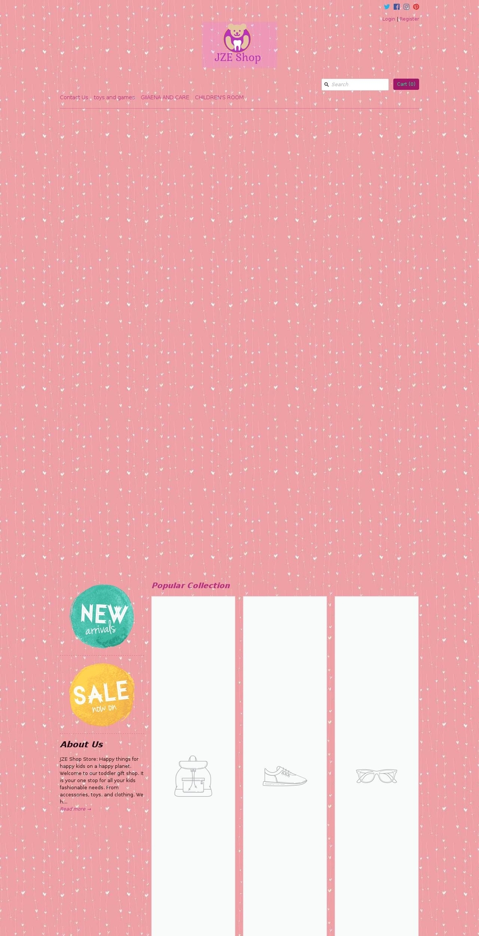 jzeshop-store.com — Shopify storefront screenshot