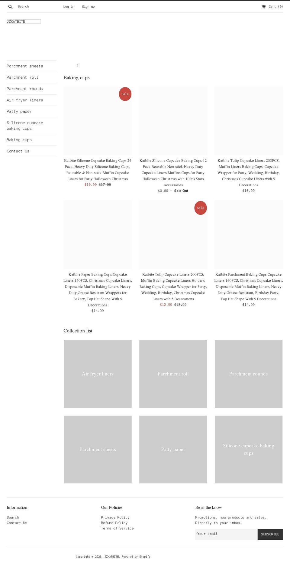 KA Shopify theme site example jzkatbite.com